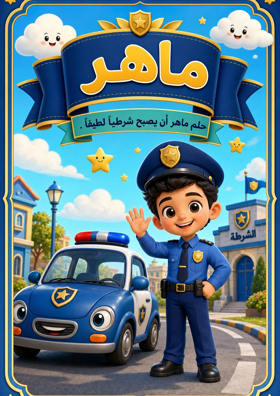 غلاف كتاب: حلم ماهر أن يصبح شرطياً لطيفاً